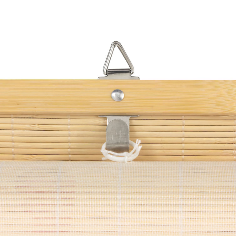 Oriental Furniture Bamboo Window Shade Blind Bird and Bamboo 72" W